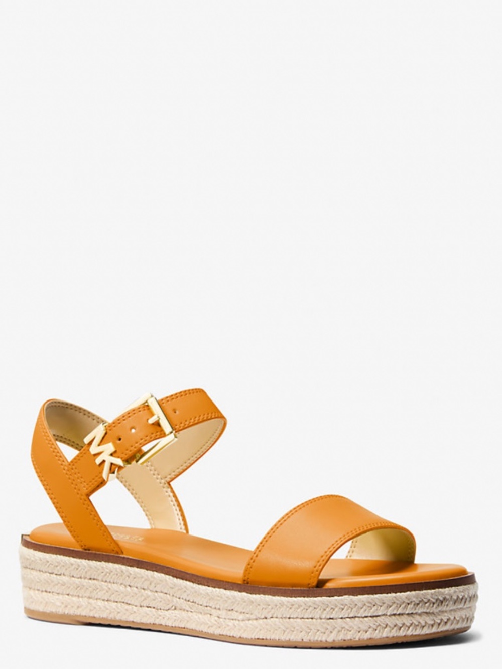 New🧡MICHAEL KORS Richie Orange Platform Espadrille Sandal